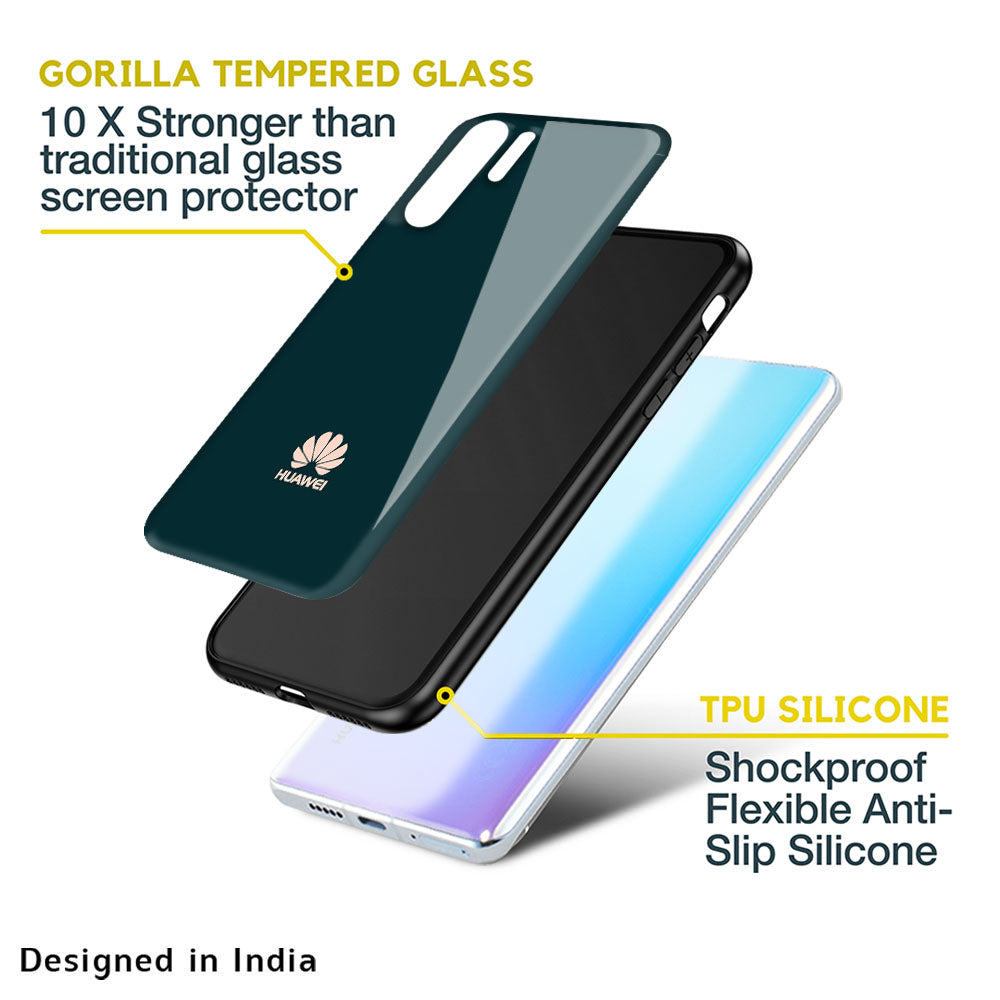 Hunter Green Glass Case For Huawei P40 Pro