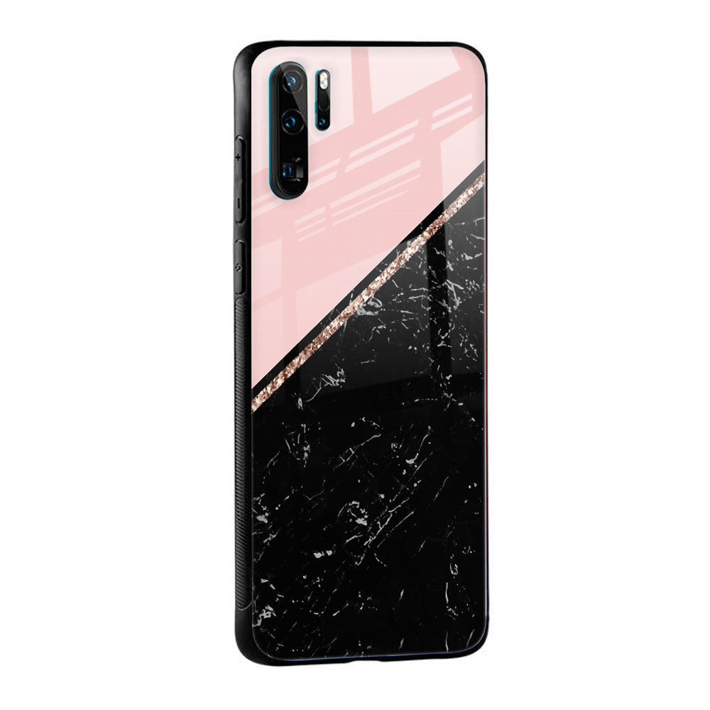 Marble Texture Pink Glass Case For Huawei P30 Pro