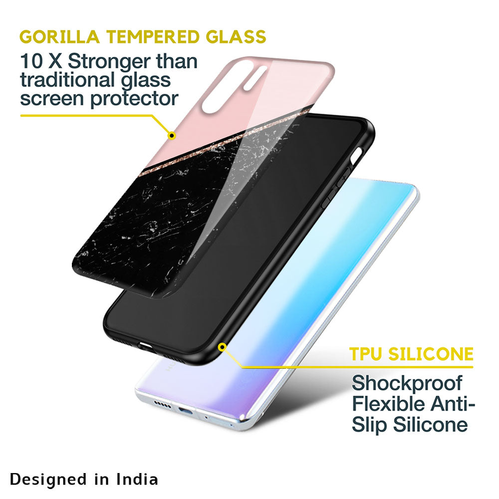 Marble Texture Pink Glass Case For Huawei P30 Pro