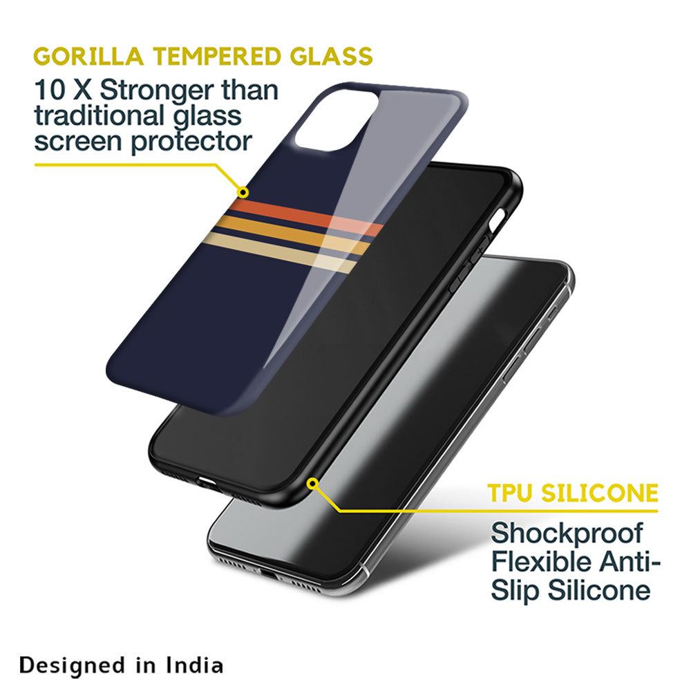 Tricolor Stripes Glass Case For Nothing Phone (1)
