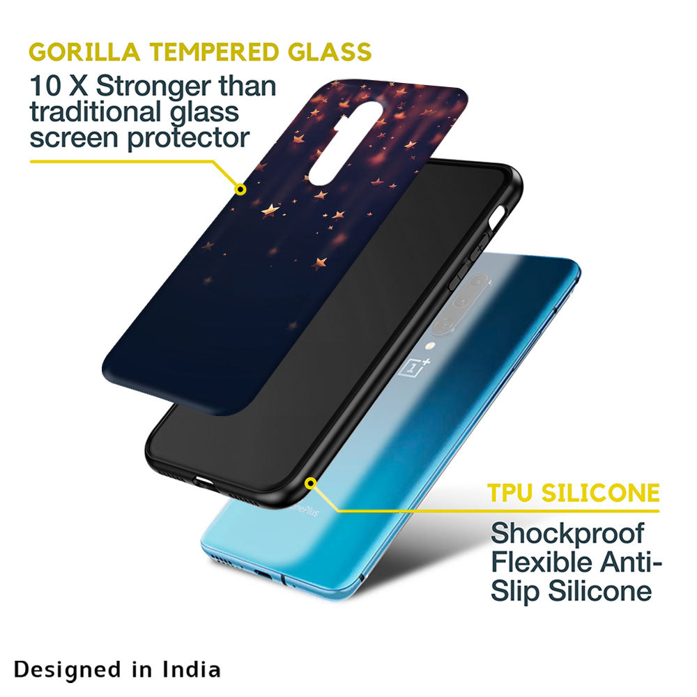 Falling Stars Glass Case For OnePlus 10T 5G