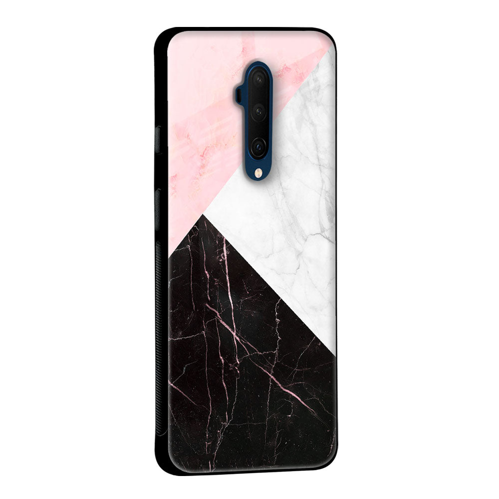 Marble Collage Art Glass Case For OnePlus 10T 5G
