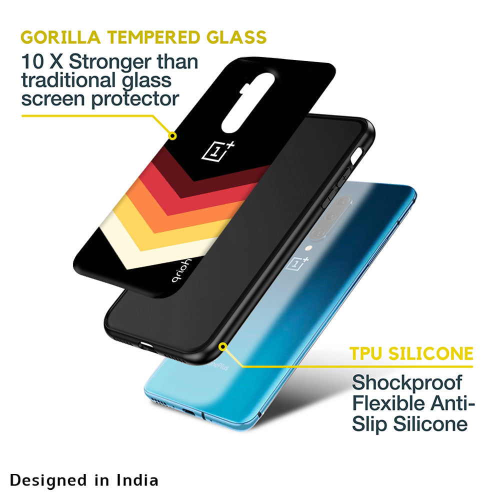 Abstract Arrow Pattern Glass Case For OnePlus 10R 5G