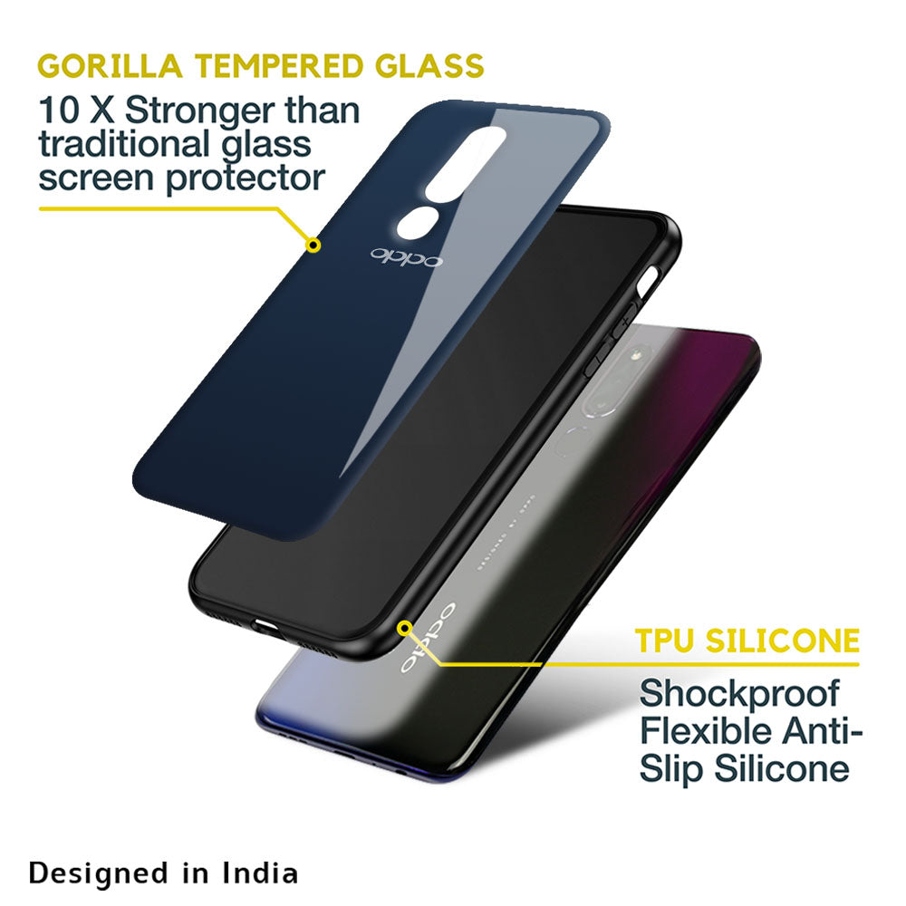 Overshadow Blue Glass Case For Oppo Reno4 Pro