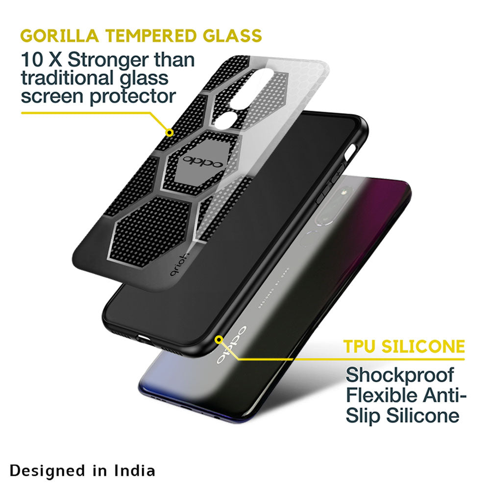 Hexagon Style Glass Case For OPPO A77s