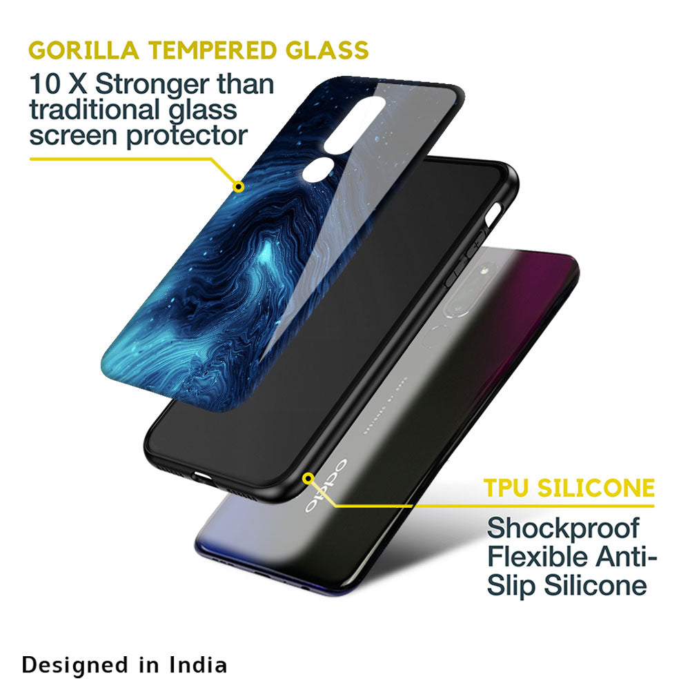 Dazzling Ocean Gradient Glass Case For Oppo F11 Pro
