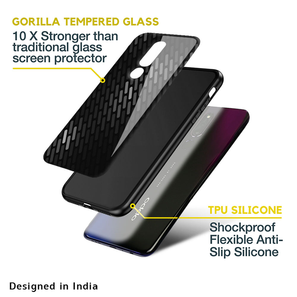 Dark Abstract Pattern Glass Case For Oppo Reno4 Pro