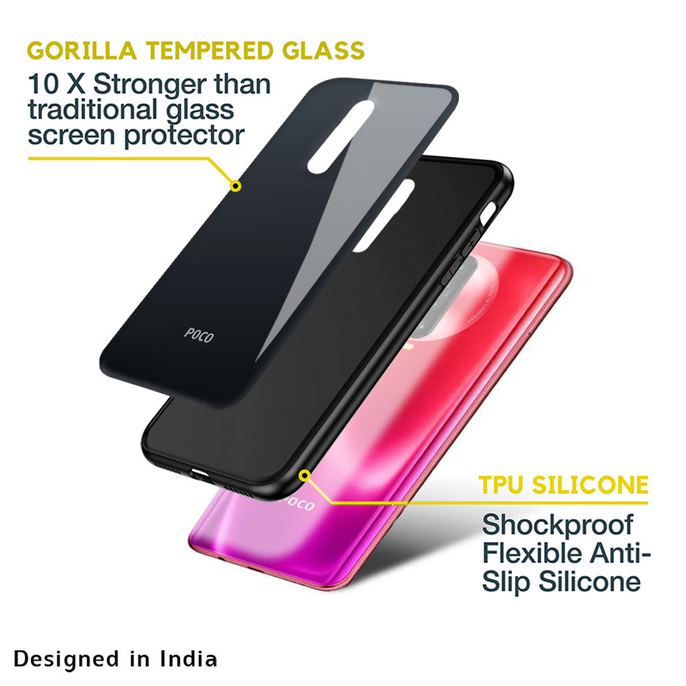 Stone Grey Glass Case For Poco F4 5G