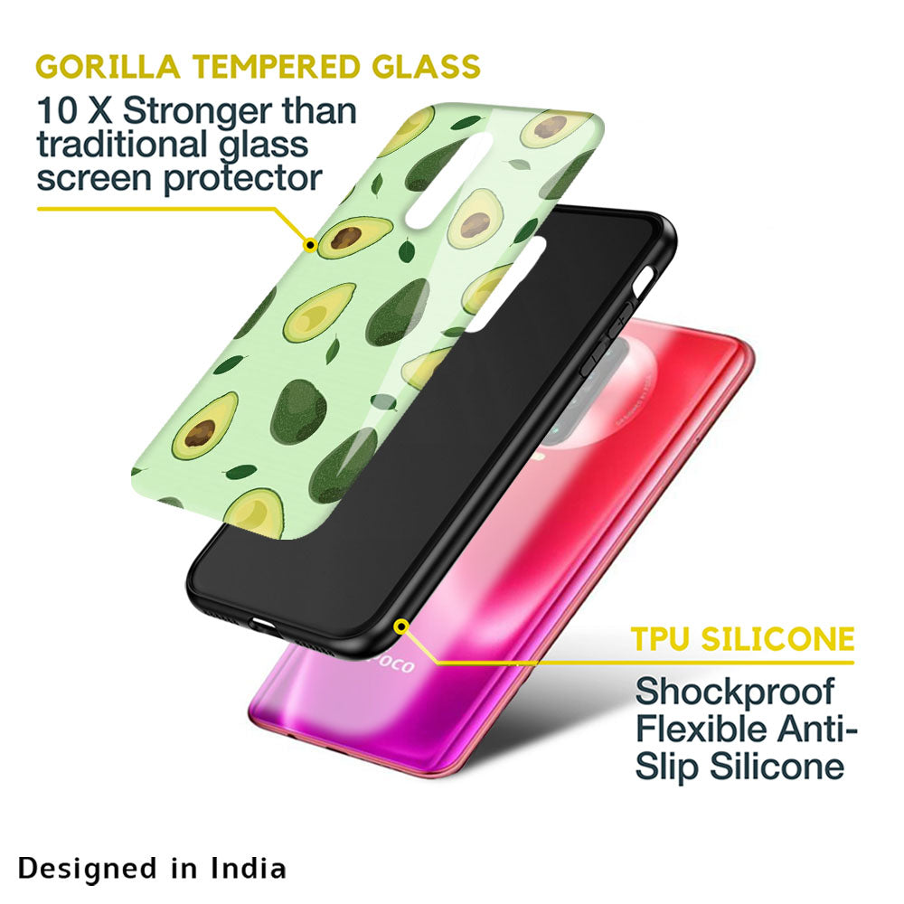 Avocado Green Glass Case For Poco F4 5G