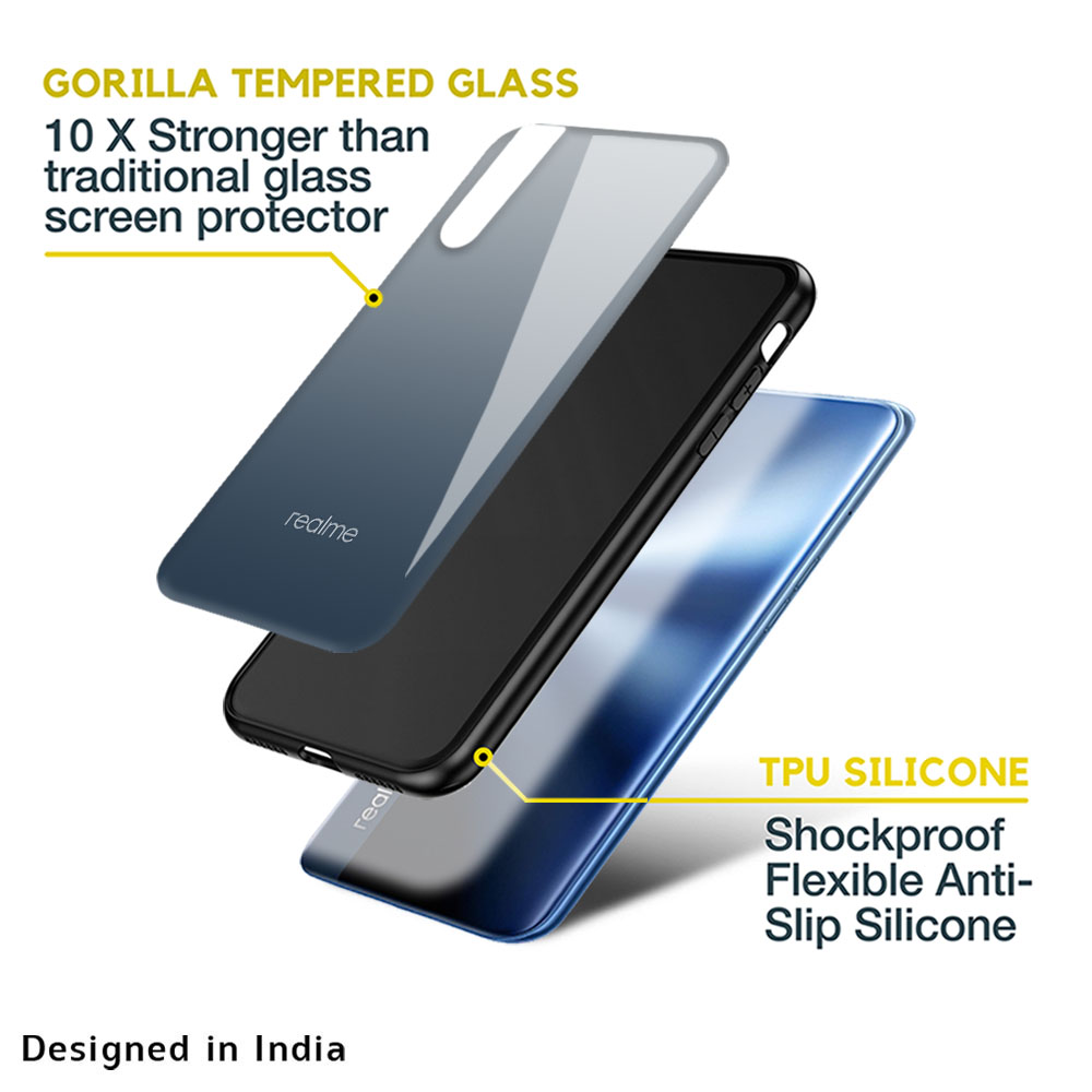 Smokey Grey Color Glass Case For Realme 10 Pro Plus 5G
