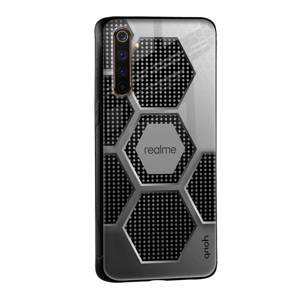 Hexagon Style Glass Case For Realme 10 Pro Plus 5G
