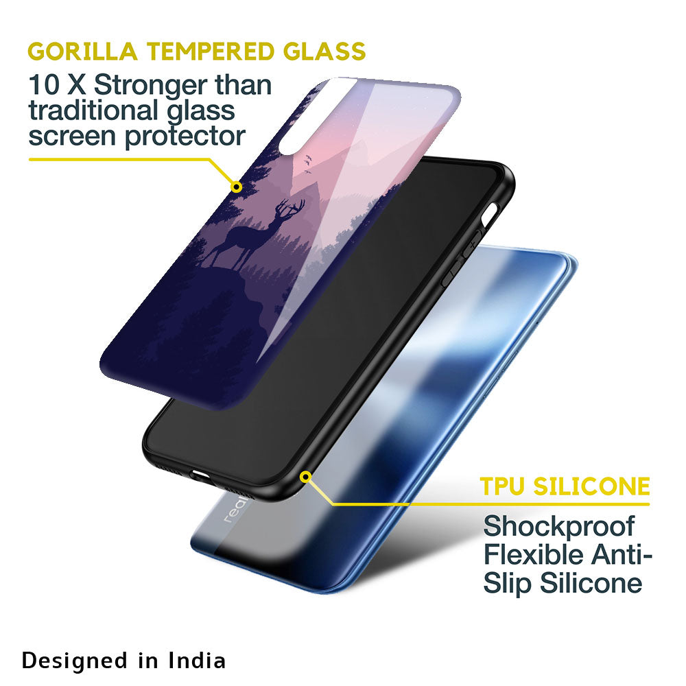 Deer In Night Glass Case For Realme C11