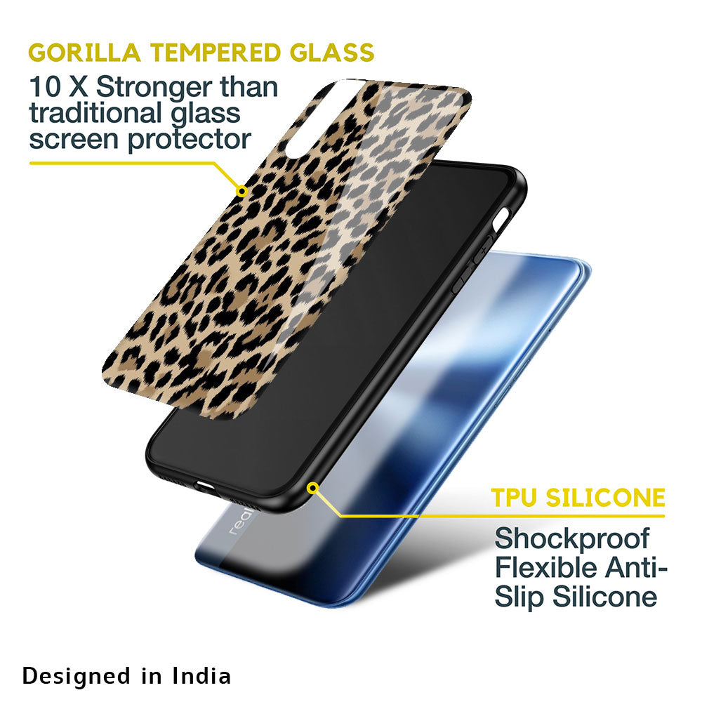 Leopard Seamless Glass Case For Realme 9i
