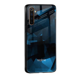 Polygonal Blue Box Glass Case For Realme 10 Pro 5G