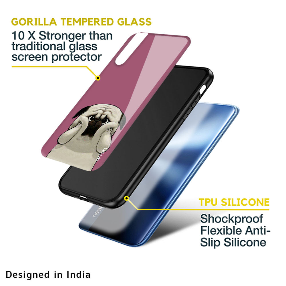 Funny Pug Face Glass Case For Realme 9 5G