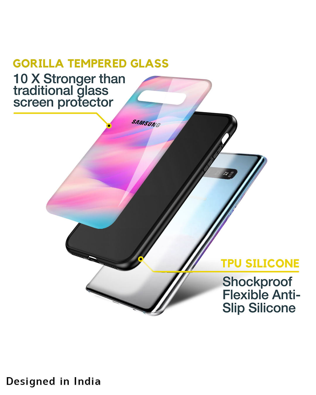 Colorful Waves Glass case for Samsung Galaxy M12