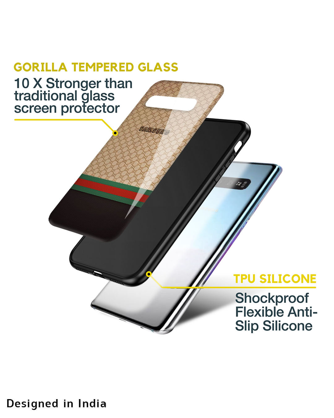 High End Fashion Glass case for Samsung Galaxy M12
