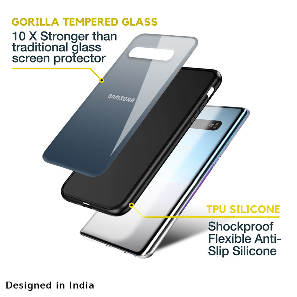 Smokey Grey Color Glass Case For Samsung Galaxy M13