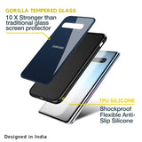 Overshadow Blue Glass Case For Samsung Galaxy A22 5G