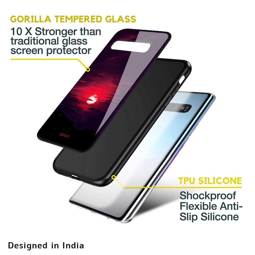 Morning Red Sky Glass Case For Samsung Galaxy F41