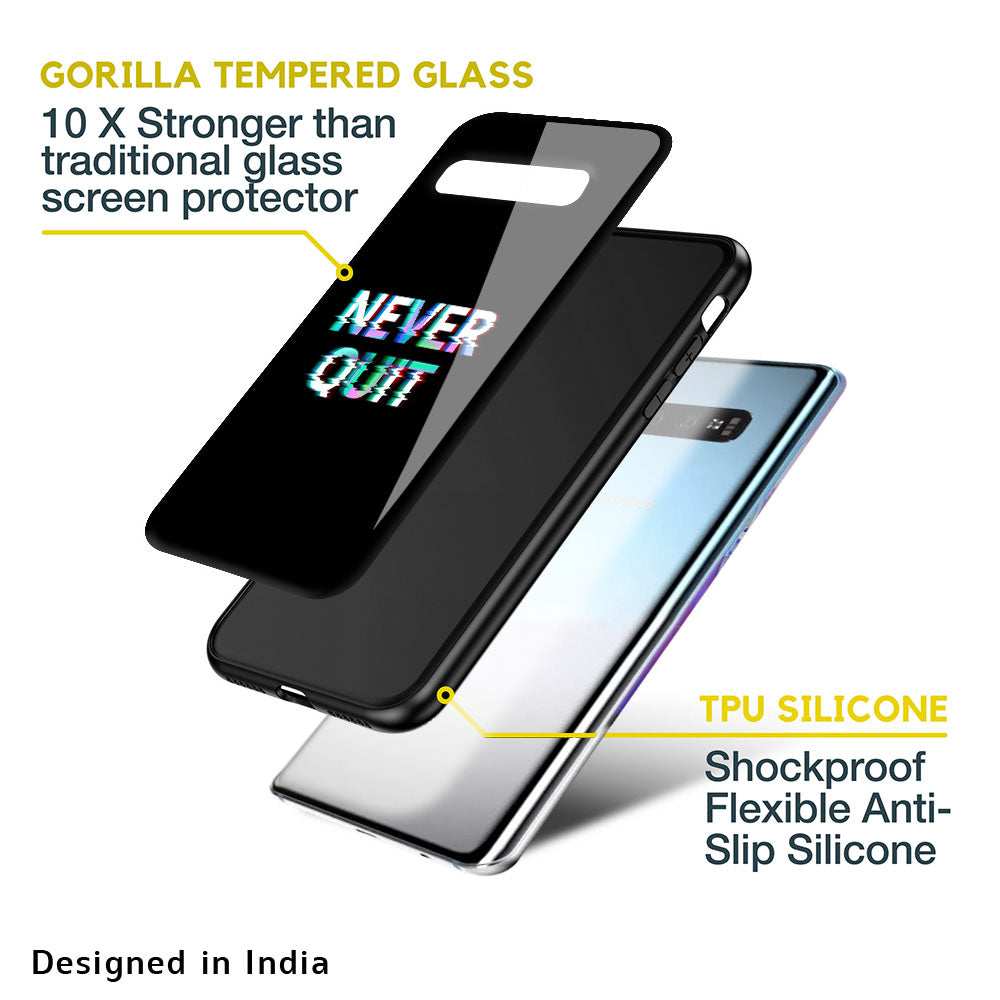Never Quit Glass Case For Samsung Galaxy A50
