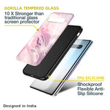 Diamond Pink Gradient Glass Case For Samsung Galaxy S10