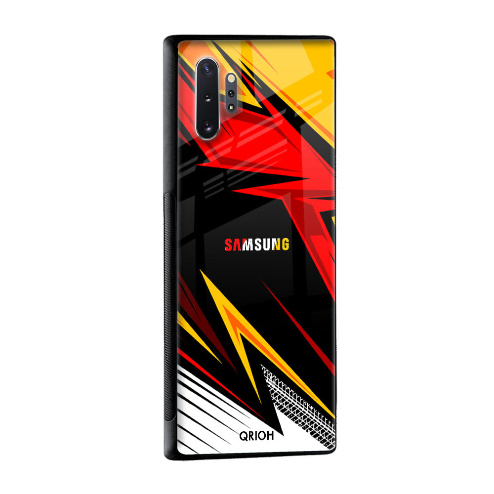 Race Jersey Pattern Glass Case For Samsung Galaxy F41