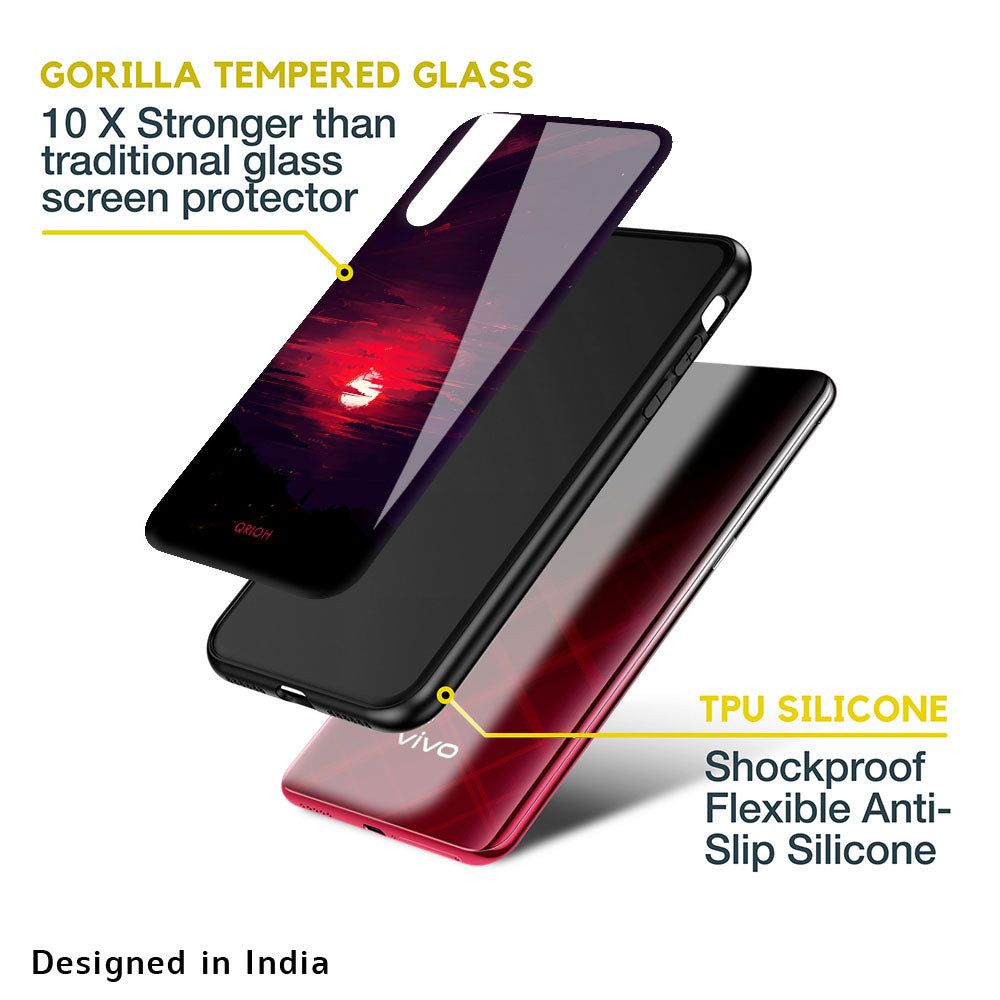 Morning Red Sky Glass Case For Vivo X50 Pro