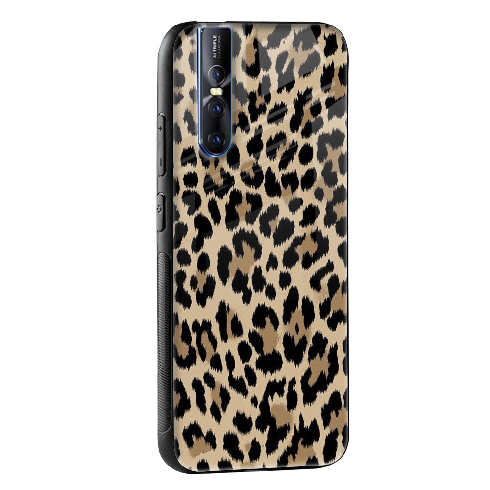 Leopard Seamless Glass Case For Vivo X50 Pro