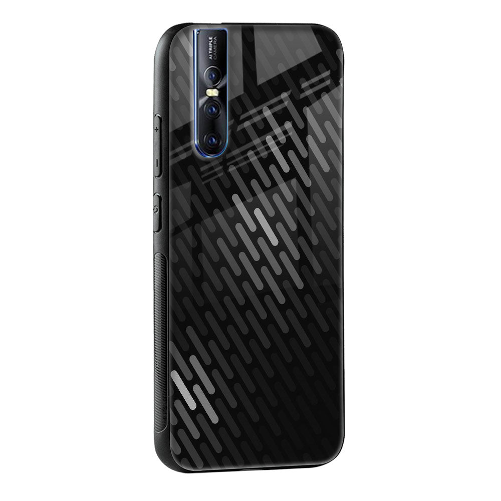 Dark Abstract Pattern Glass Case For Vivo T1 5G