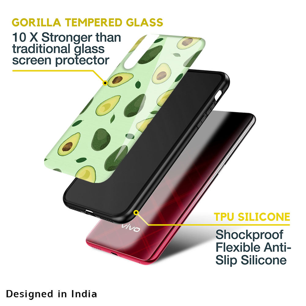 Avocado Green Glass Case For Vivo T1 5G