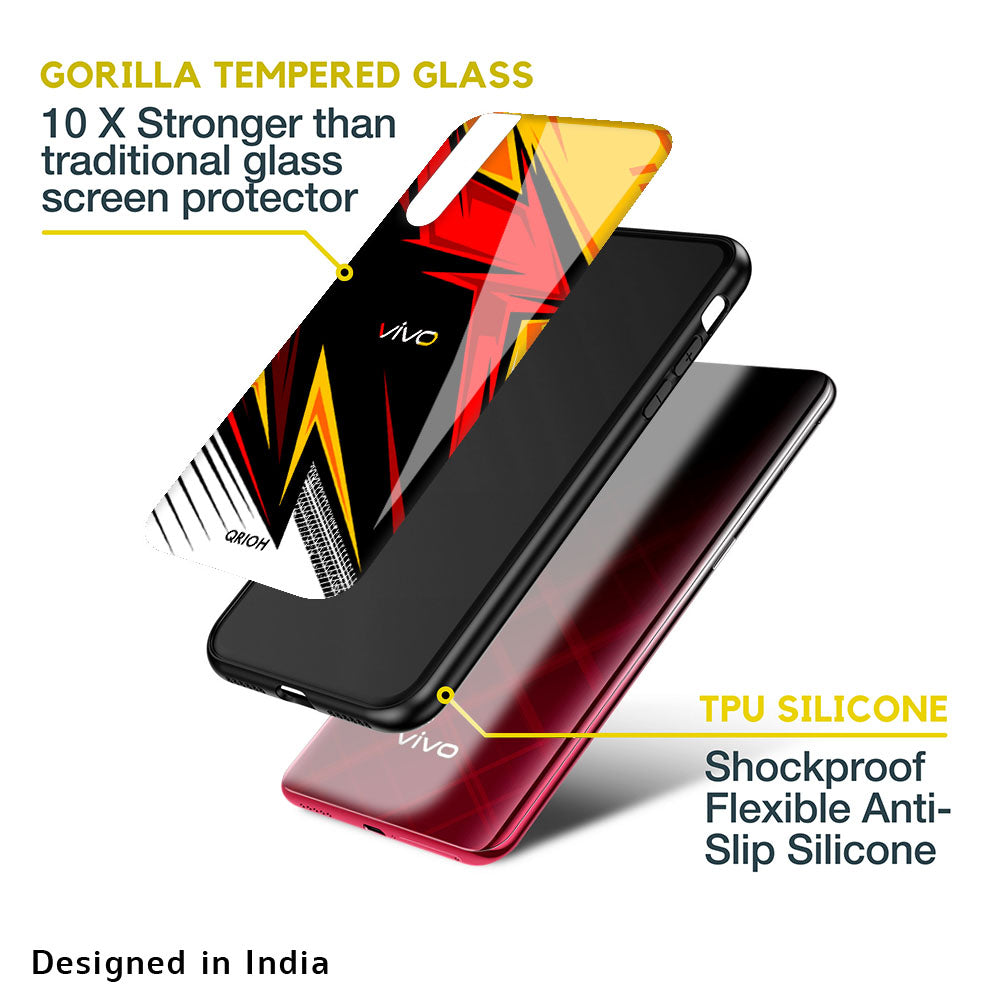 Race Jersey Pattern Glass Case For Vivo X50 Pro