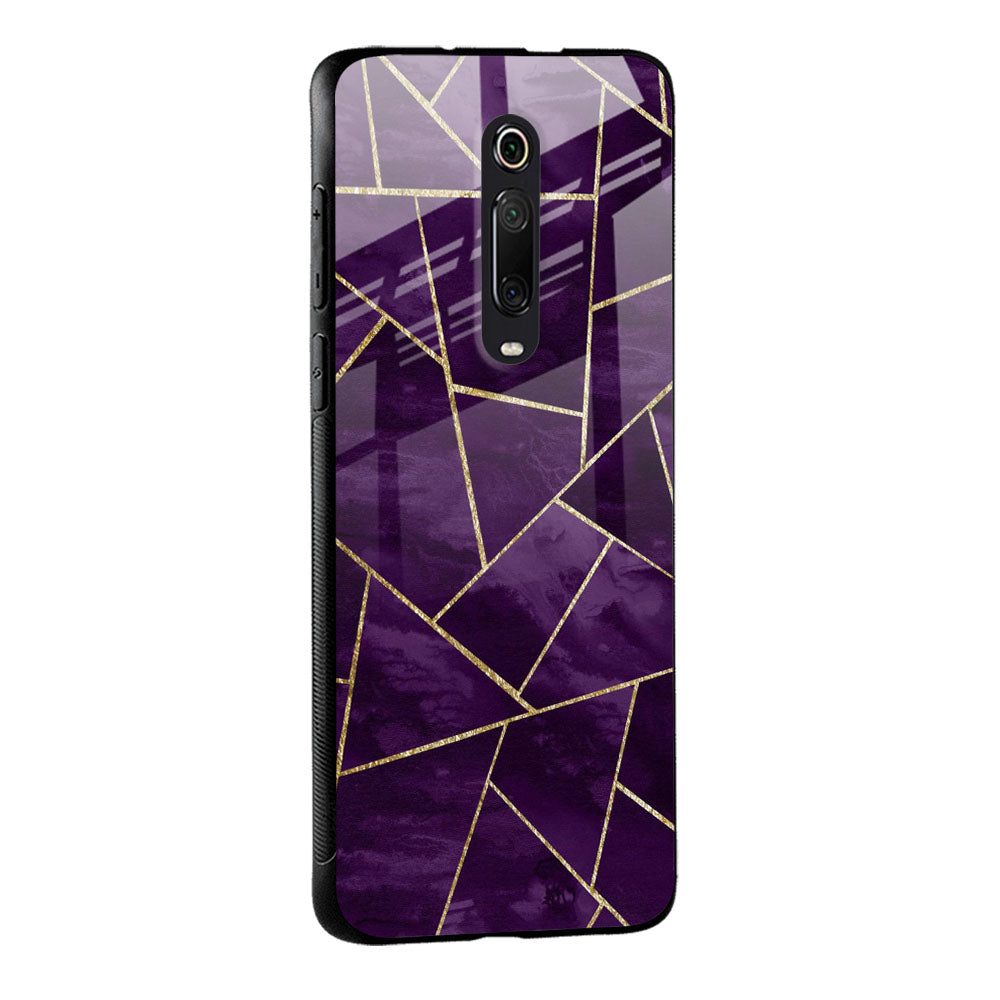 Geometric Purple Glass Case For Redmi A1