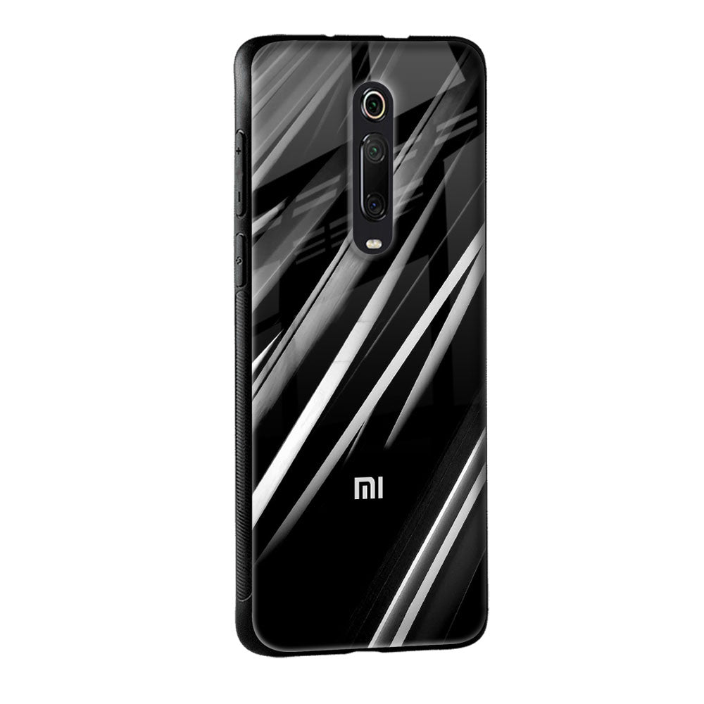 Black & Grey Gradient Glass Case For Xiaomi Mi A3