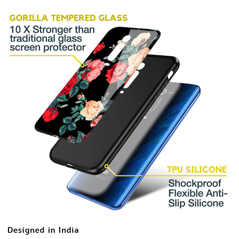 Floral Bunch Glass Case For Redmi Note 10 Pro Max