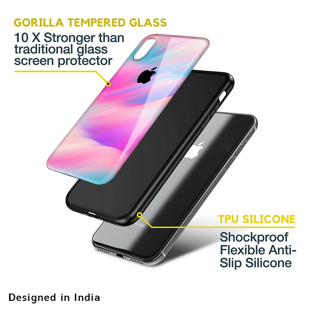 Colorful Waves Glass case for iPhone 13