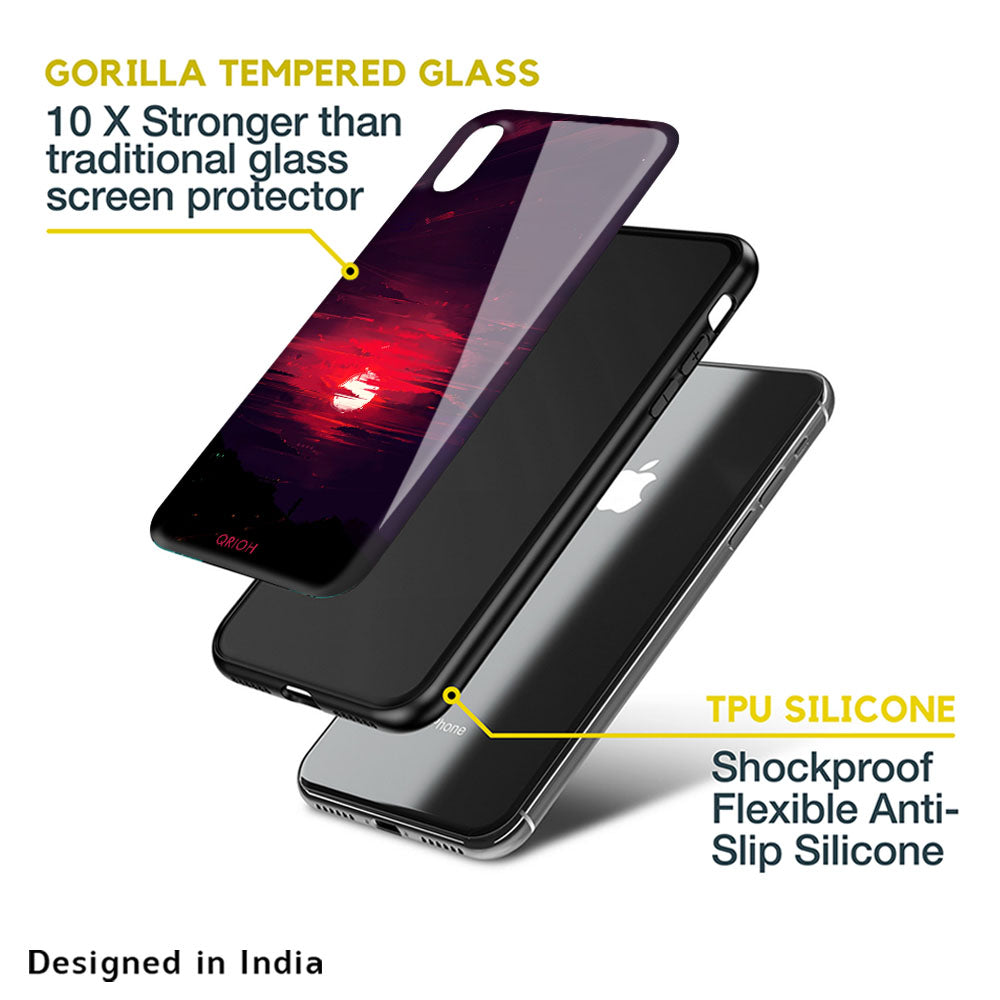 Morning Red Sky Glass Case For iPhone XS Max