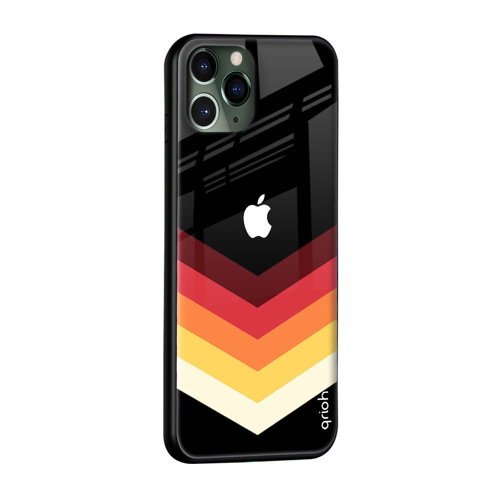 Abstract Arrow Pattern Glass Case For iPhone 13 Pro