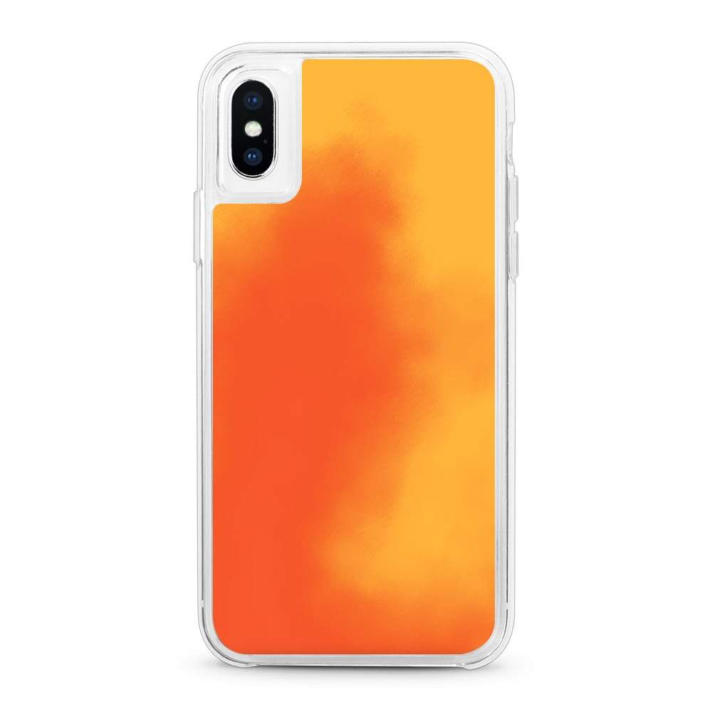 Silhouette Birds Orange Neon Sand Glow Case