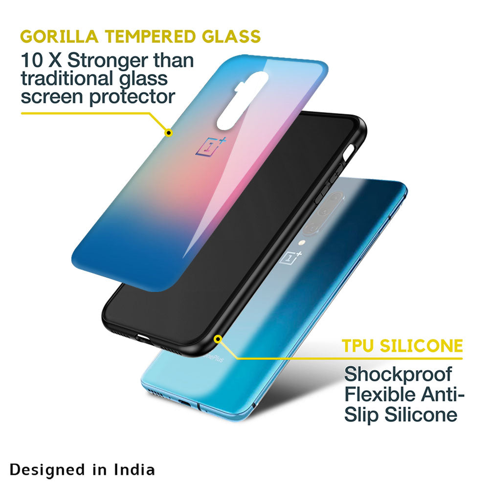 Blue & Pink Ombre Glass case for OnePlus Nord N20 SE