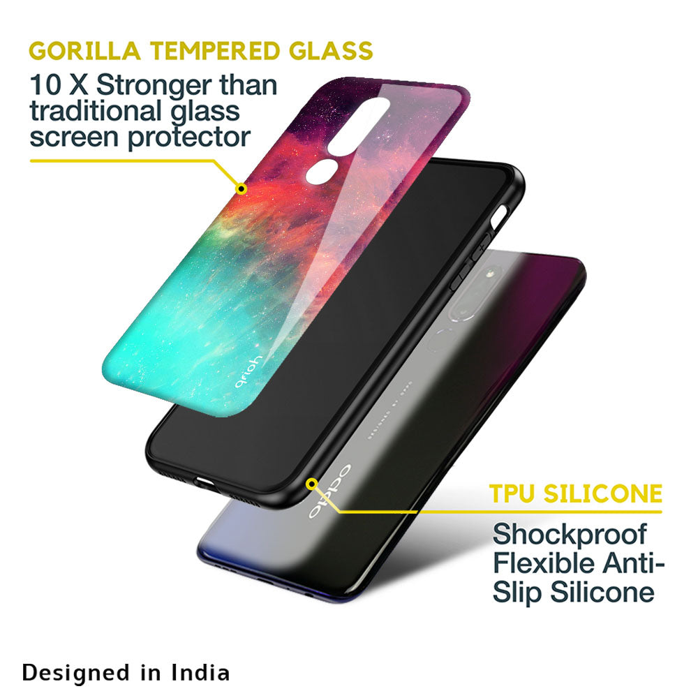 Colorful Aura Glass Case for Oppo F11 Pro