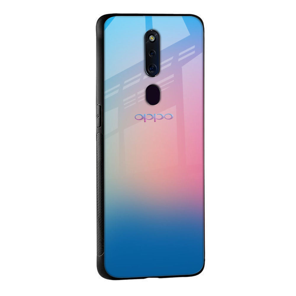 Blue & Pink Ombre Glass case for OPPO A77s
