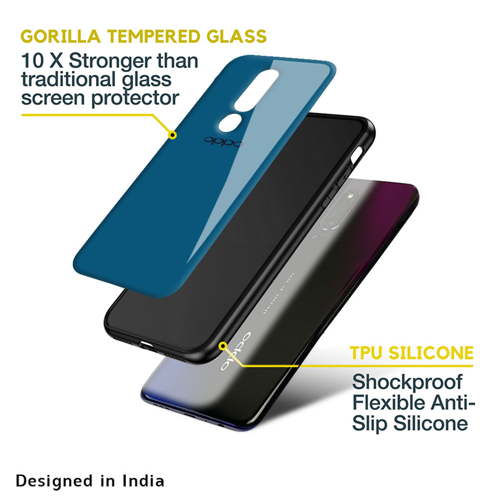 Cobalt Blue Glass Case for OPPO A77s