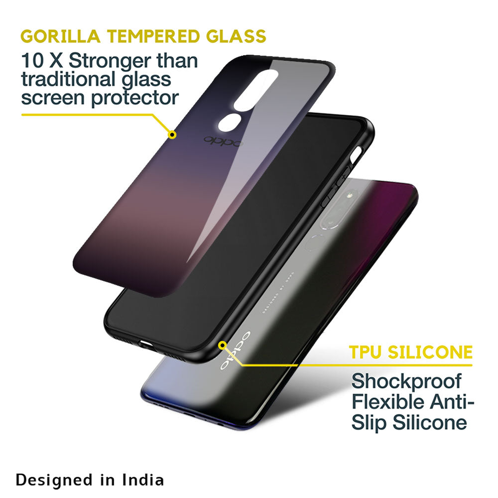 Grey Ombre Glass Case for OPPO A77s