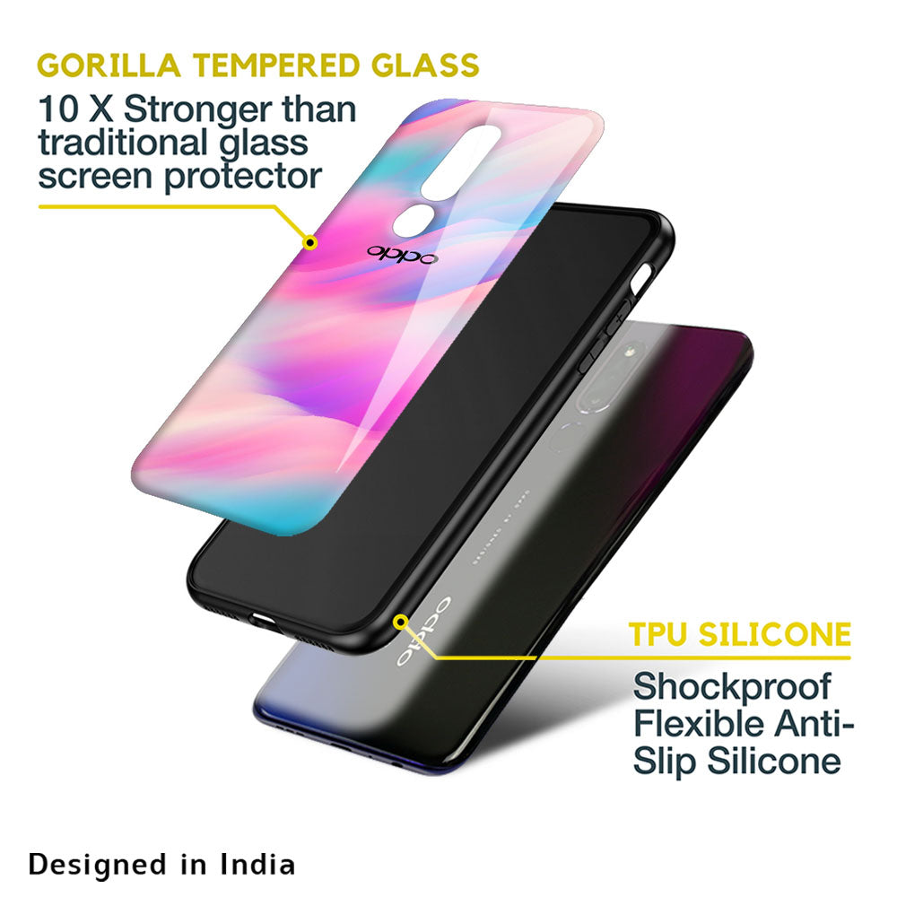 Colorful Waves Glass case for Oppo Reno4 Pro