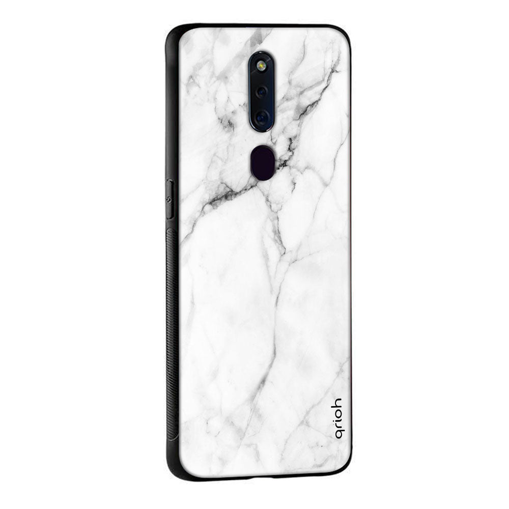 Modern White Marble Glass case for Oppo F11 Pro