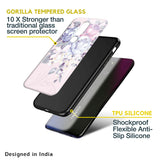 Elegant Floral Glass case for Oppo A36