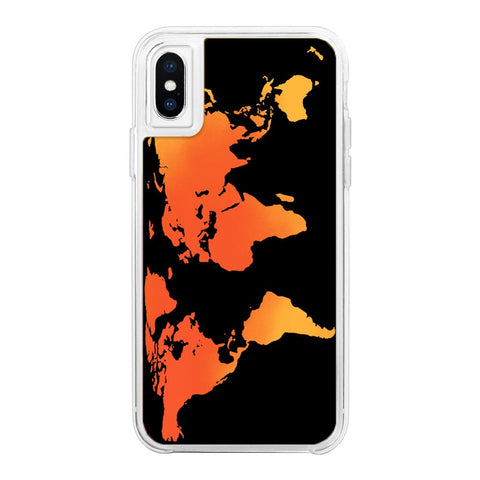 World Orange Neon Sand Glow Case