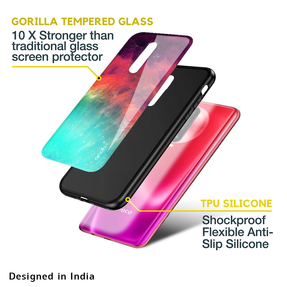 Colorful Aura Glass Case for Poco M5