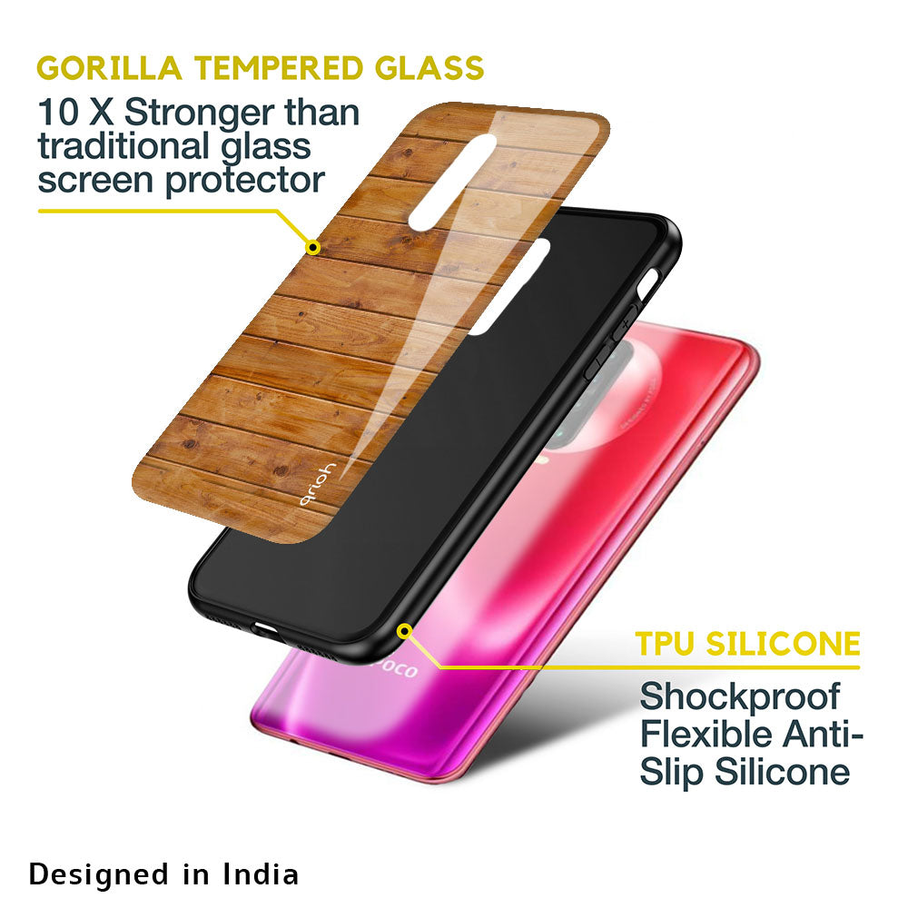 Timberwood Glass Case for Poco M5